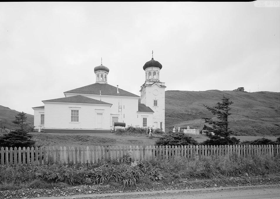 Holy Ascension Russian Orthodox Church, Unalaska Alaska 1990 NORTHEAST SIDE