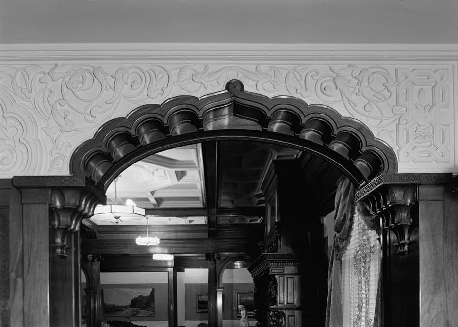 Whittier Mansion - California Historical Society Mansion, San Francisco 1960 NORTHWEST PARLOUR DETAIL