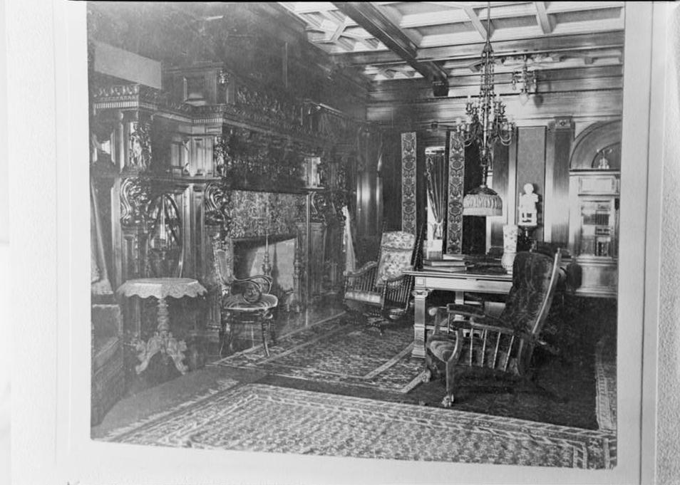 Whittier Mansion - California Historical Society Mansion, San Francisco 1900 Photo Copy LIVING ROOM