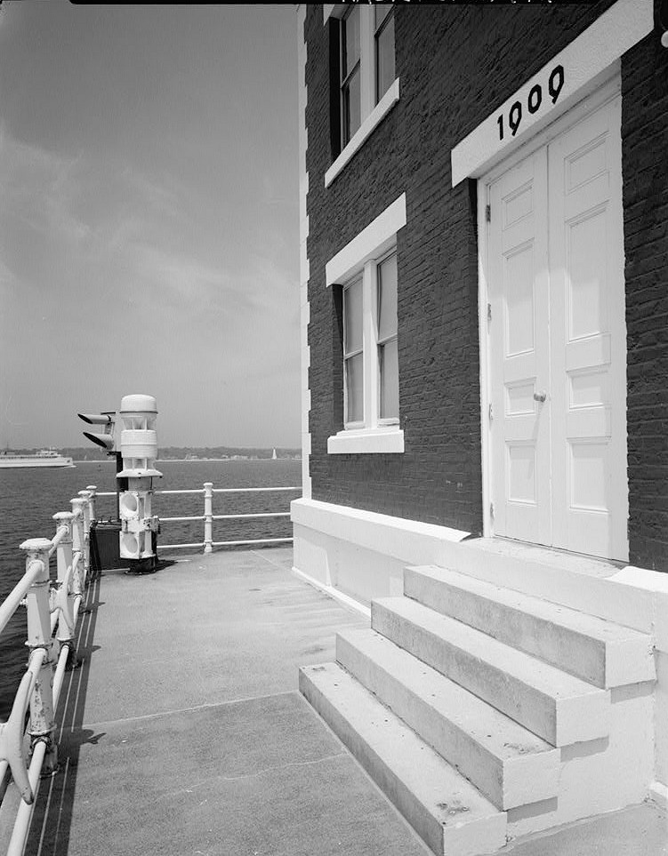 New London Ledge Lighthouse, New London Connecticut 1997 Detail of entrance, southwest elevation, looking north