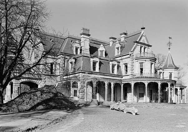 Lockwood-Mathews Mansion, Norwalk Connecticut 1961 WEST (FRONT) AND SOUTH ELEVATIONS