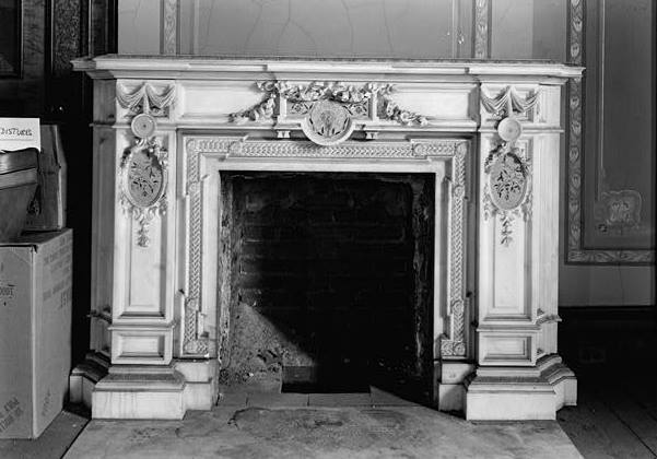 Lockwood-Mathews Mansion, Norwalk Connecticut 1961 FIREPLACE IN SOUTHEAST ROOM ON SECOND FLOOR
