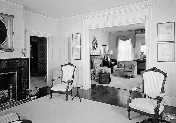 Captain William Webb Wakeman House, Southport Connecticut 1966 GENERAL VIEW OF REAR PARLOR, FROM FRONT PARLOR