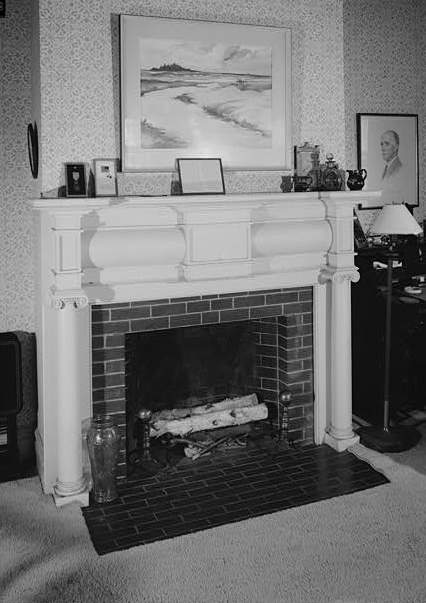 Henry Perry House, Southport Connecticut 1966 FIREPLACE AND MANTLE, SOUTHEAST ROOM, FIRST FLOOR