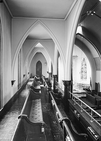Trinity Church, Southport Connecticut 1966 DETAIL OF BRACKET UNDER ORGAN BALCONY, NORTHWEST END