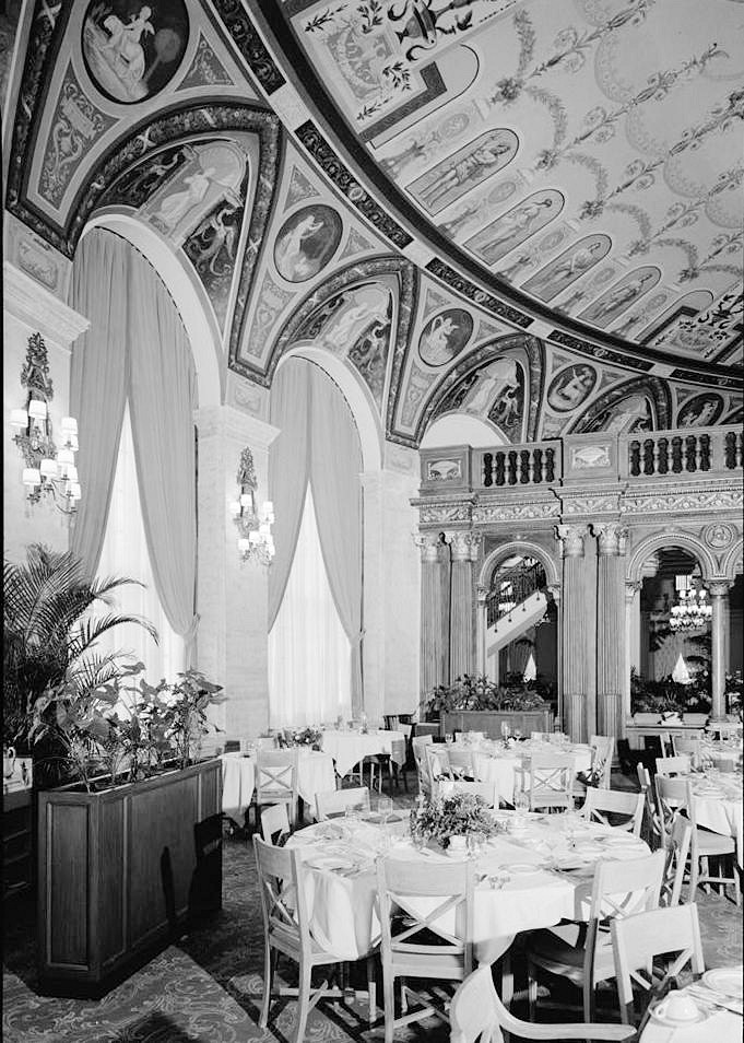 The Breakers Hotel, Palm Beach Florida 1972 LOOKING SOUTHEAST INTO ROTUNDA DINING ROOM (1928 addition)