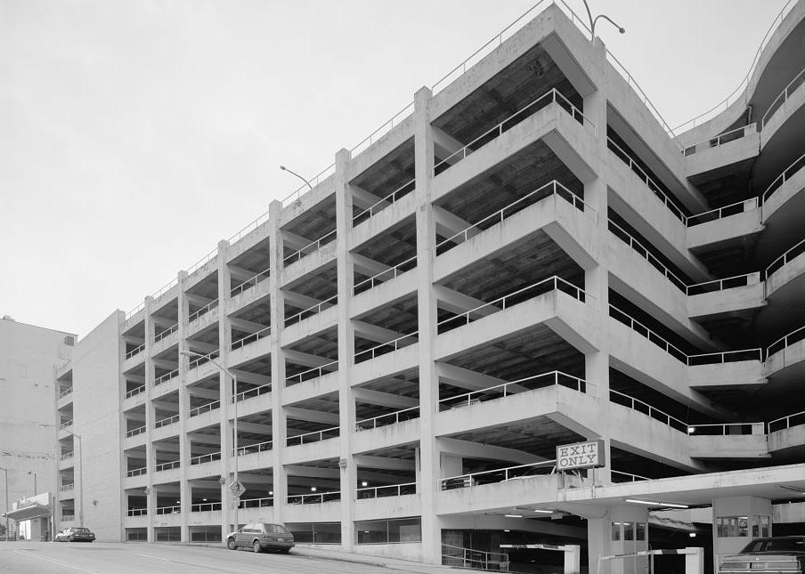 Rich's Downtown Department Store, Atlanta Georgia 1994 View of north side of parking deck, from northwest looking southeast.