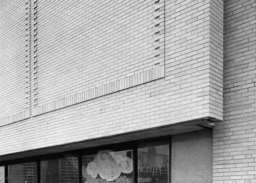 Rich's Downtown Department Store, Atlanta Georgia 1994 View of brick work detail on west side of 1958 service building.
