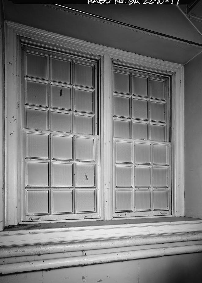 Rich's Downtown Department Store, Atlanta Georgia 1994  Interior view of window detail, 5th floor stairwell in 1924 store.
