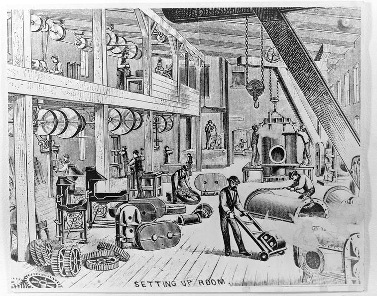 Roots Blower Company, Connersville Indiana SETTING UP ROOM FROM CA. 1880 VIEW