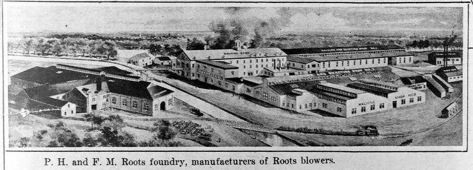 Roots Blower Company, Connersville Indiana P. H. & F. M. ROOTS FOUNDARY MANUFACTURERS OF ROOTS BLOWERS