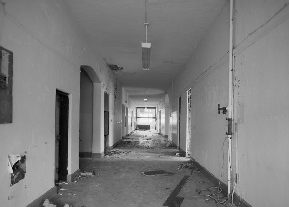 Joint High School, Rochester Indiana 1992 First floor corridor, looking north