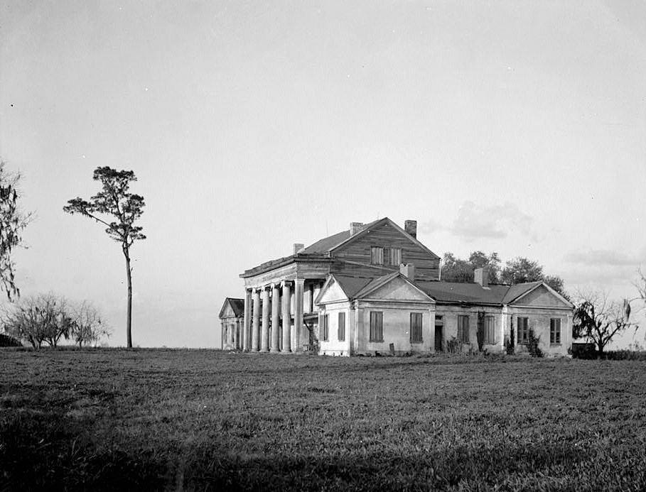 Woodlawn Plantation Mansion, Napoleonville Louisiana March, 1937 SOUTHWEST CORNER
