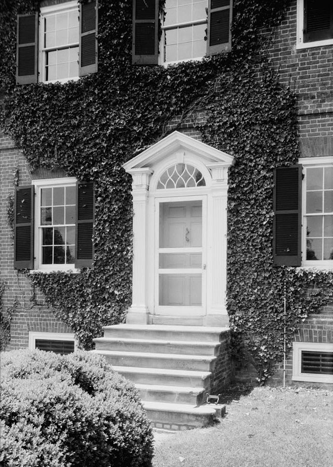 Montpelier - Snowden House, Laurel Maryland 1936 DETAIL MAIN ENTRANCE