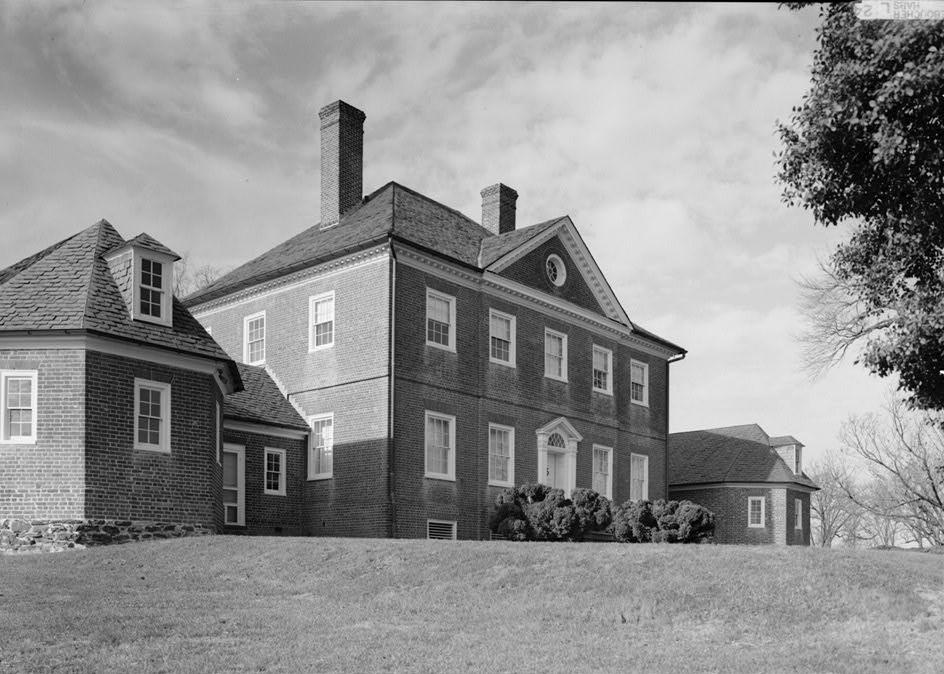 Montpelier - Snowden House, Laurel Maryland EAST (FRONT), FROM THE SOUTHEAST