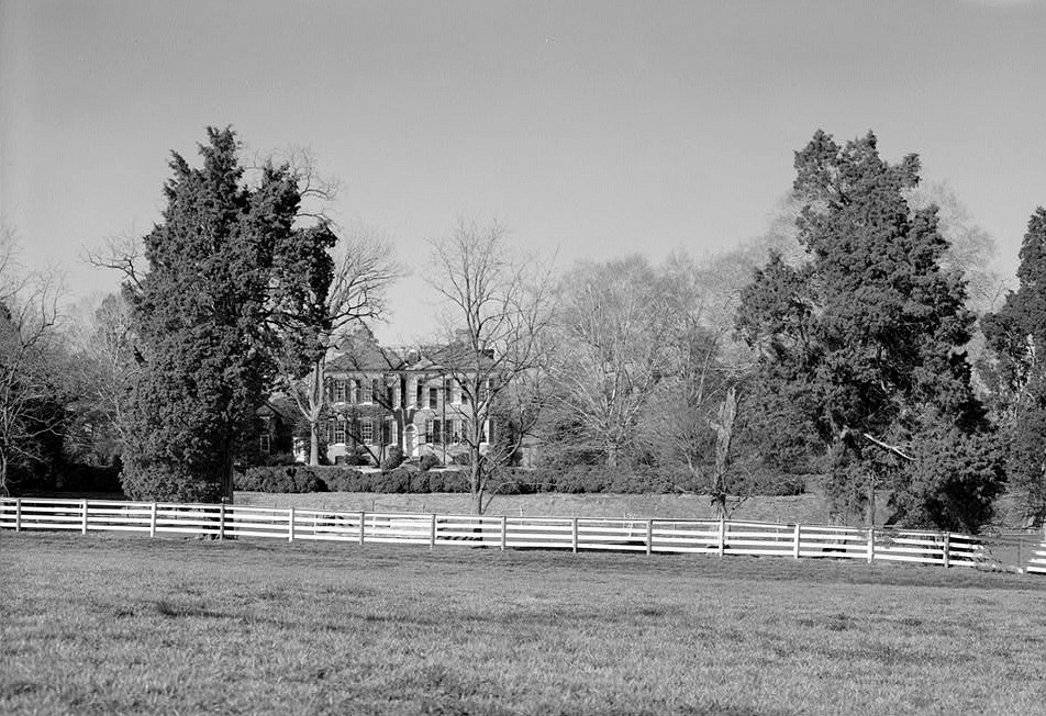 Poplar Hill -  His Lordships Kindness, Rosaryville Maryland SOUTHWEST GARDEN FRONT, FROM CEMETERY, LOOKING EAST