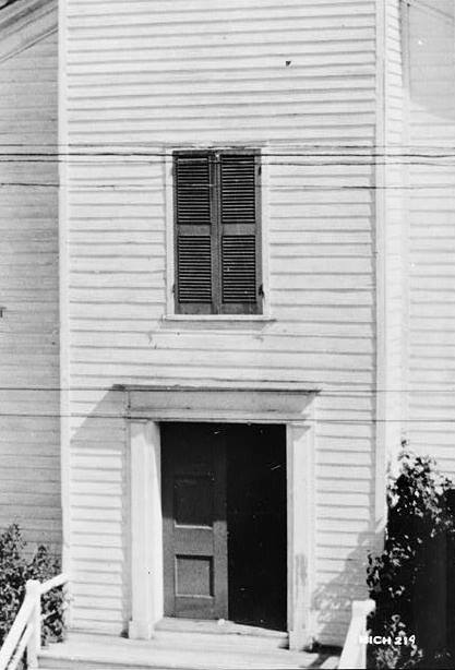Old Mission Church, Mackinac Island Michigan 1936. DOORWAY (Front Elevation) 