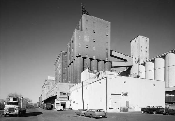Pillsbury 'A' Mill, Minneapolis Minnesota GENERAL VIEW OF MILL COMPLEX ALONG MAIN STREET, LOOKING NORTHEAST