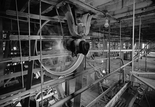 Pillsbury 'A' Mill, Minneapolis Minnesota INTERIOR, GRAHAM MILL, BELT DRIVES