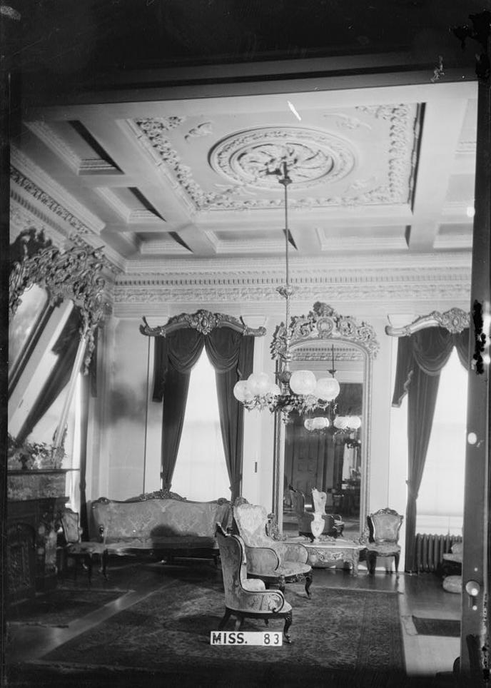 Riverview Mansion - Burris House - McLaran-Humphreys House, Columbus Mississippi 1936 GENERAL VIEW OF PARLOR