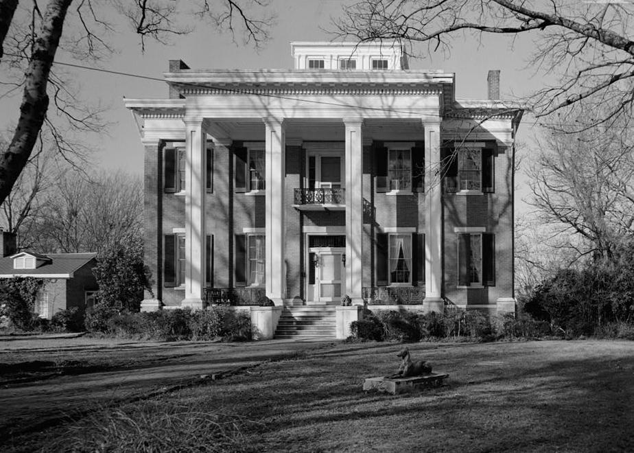 Riverview Mansion - Burris House - McLaran-Humphreys House, Columbus Mississippi 1975 EAST FRONT