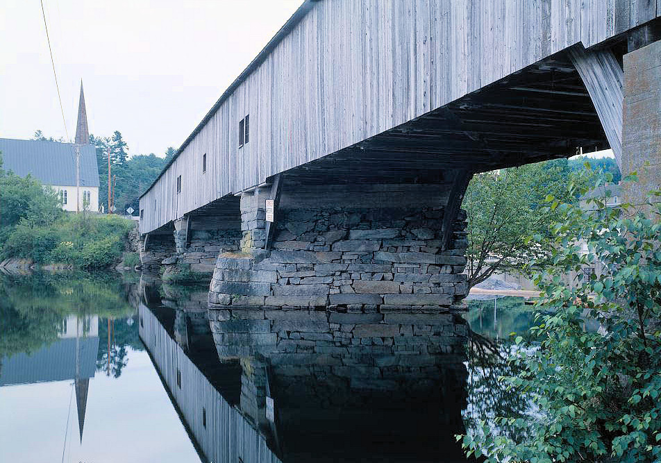 Bath Covered Bridge, Bath New Hampshire 2003 EAST SOUTHEAST BY 105 DEGREES