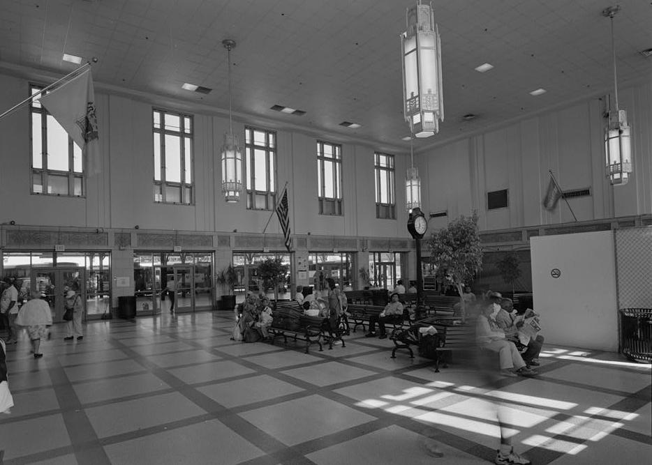 Union Station - Bus Terminal, Atlantic City New Jersey 1995 FIRST FLOOR: VIEW OF NORTH AND EAST WALLS LOOKING NORTHEAST