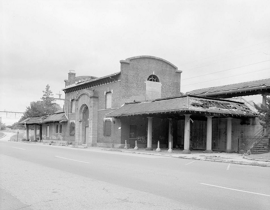 Ampere Railroad Station, East Orange New Jersey 1987 View to northeast, west and south facades of station and south portico