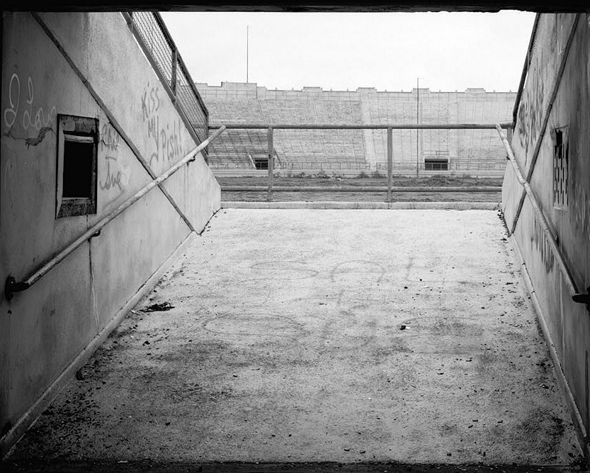 Roosevelt Stadium, Jersey City New Jersey 1984 BLEACHER RAMP, SOUTH BLEACHER, LOOKING NORTH