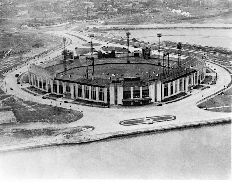 Roosevelt Stadium, Jersey City New Jersey AERIAL VIEW FROM WEST, DATE UNKNOWN