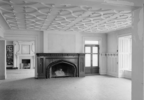 Ansley Wilcox House (Theodore Roosevelt Inaugural National Historic Site), Buffalo New York May 1965, INTERIOR CENTER ROOM, FIRST FLOOR.