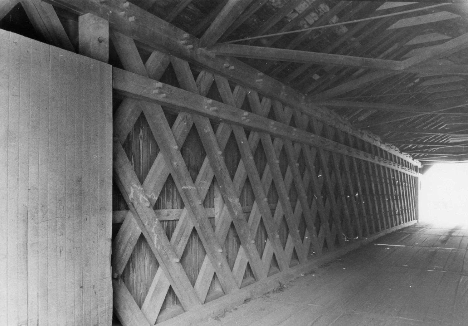 Eagleville Covered Bridge, Eagleville New York Interior detail (1976)