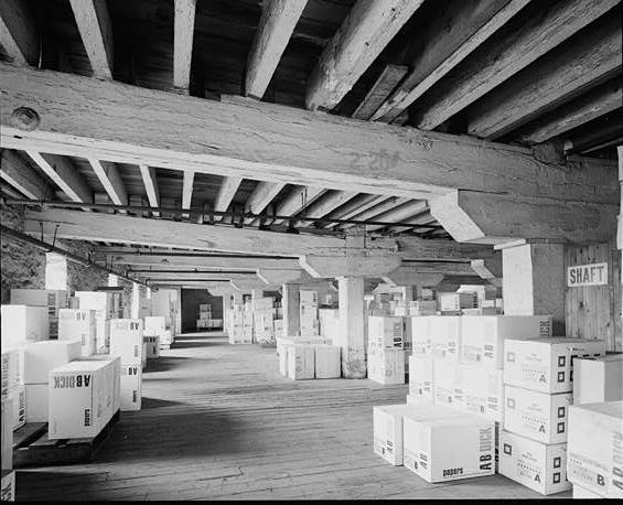 Stone Warehouse, Rochester New York 1967 VIEW OF FLOOR AREA IN ORIGINAL (CIRCA 1822) SECTION. 