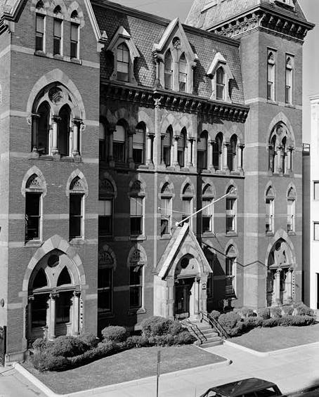 Rochester Free Academy (Board of Education Building), Rochester New York 1967 DETAIL OF EAST FACADE 