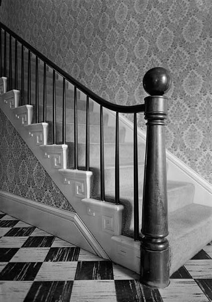 Samuel Gilbert Hathaway House (Hathaway Hall), Solon New York INTERIOR, FIRST FLOOR, DETAIL OF STAIRCASE