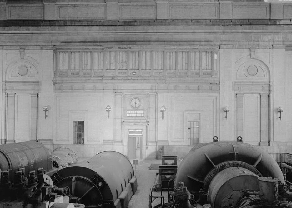 Chester Electric Power Station - PECO Energy, Chester Pennsylvania 1997 TURBINE HALL, LOOKING FROM THE SOUTH GALLERY TO THE NORTH WALL