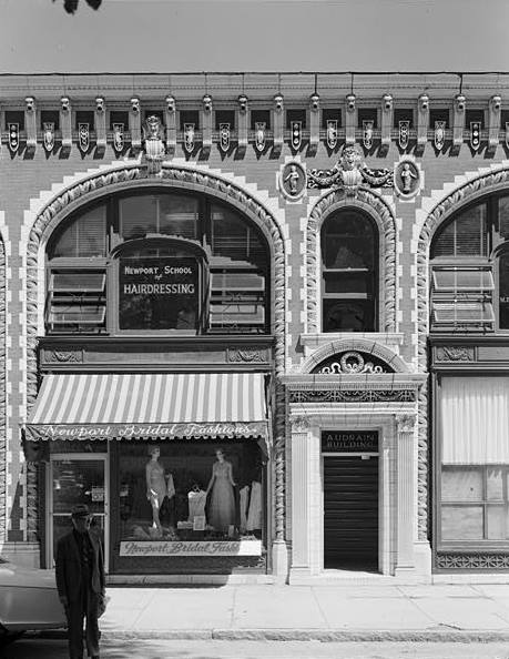 Audrain Building, Newport Rhode Island 1970 DETAIL OF PORTION OF CENTER FACADE FROM WEST 