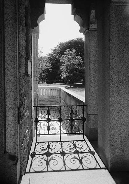 Chateau-sur-Mer Mansion (Wetmore House), Newport Rhode Island AREAWAY AND BALUSTRADE, LOOKING WEST FROM ENTRANCE