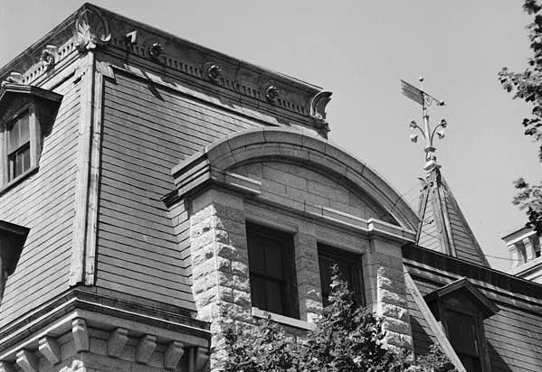 Chateau-sur-Mer Mansion (Wetmore House), Newport Rhode Island DETAIL OF EAST ROOF FROM THE SOUTHEAST 
