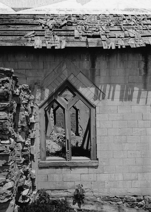 Old Fort Randall Church, Fairfax South Dakota 1947 DETAIL OF WINDOW #4, SOUTH ELEVATION OF CHAPEL.