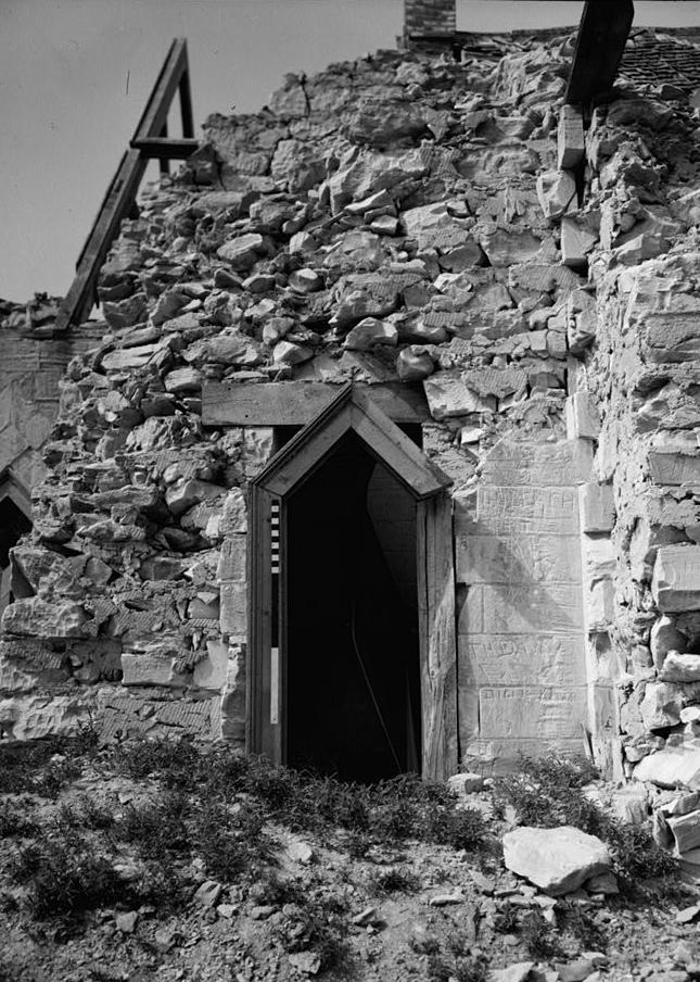 Old Fort Randall Church, Fairfax South Dakota 1947 DETAIL OF TOWER WINDOW, NORTH ELEVATION.