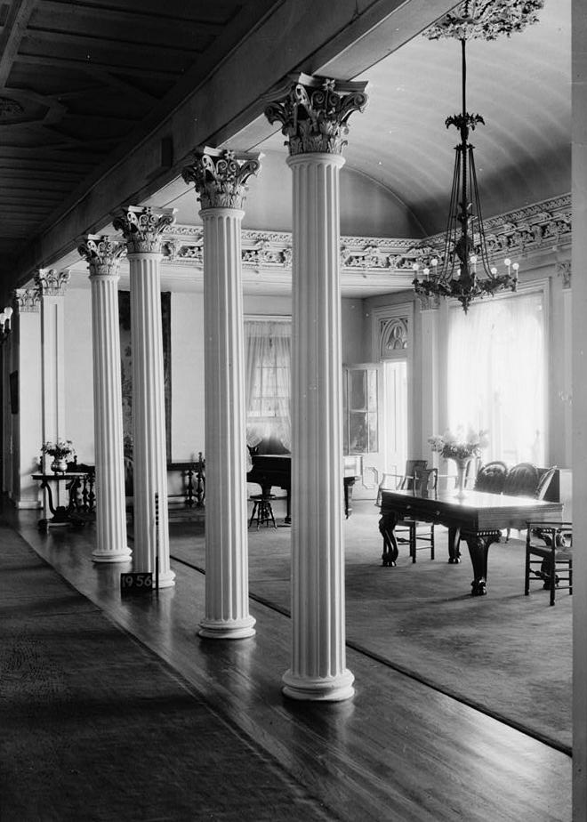 Belmont Mansion, Nashville Tennessee 1936 INTERIOR OF GREAT HALL OR ATRIUM (LOOKING NORTHWEST).