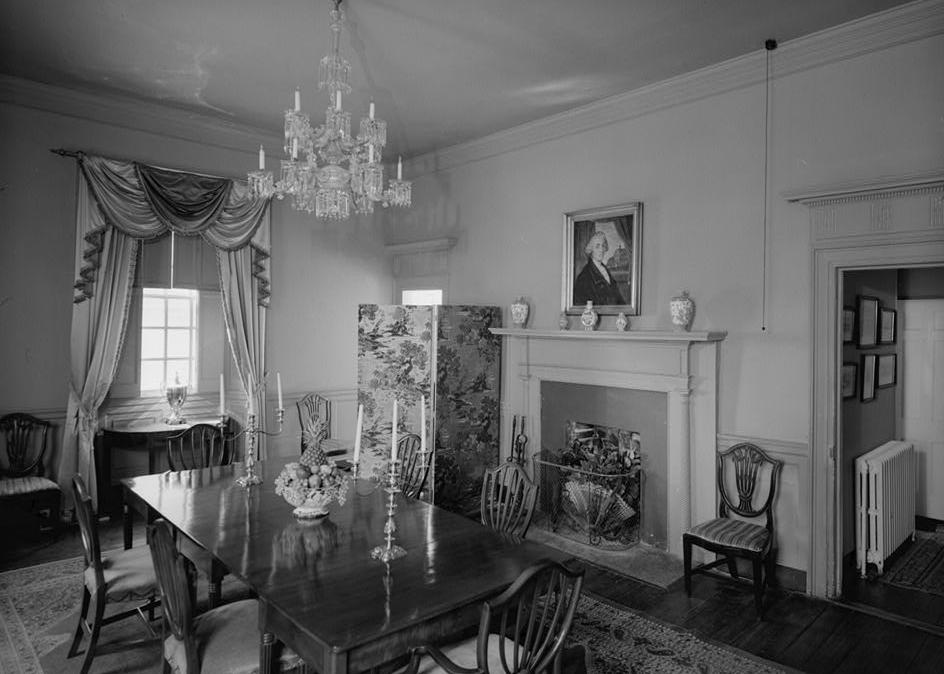Berkeley Plantation - Harrison Family Home, Charles City Virginia DINING ROOM, LOOKING TO NORTHWEST CORNER (1981)