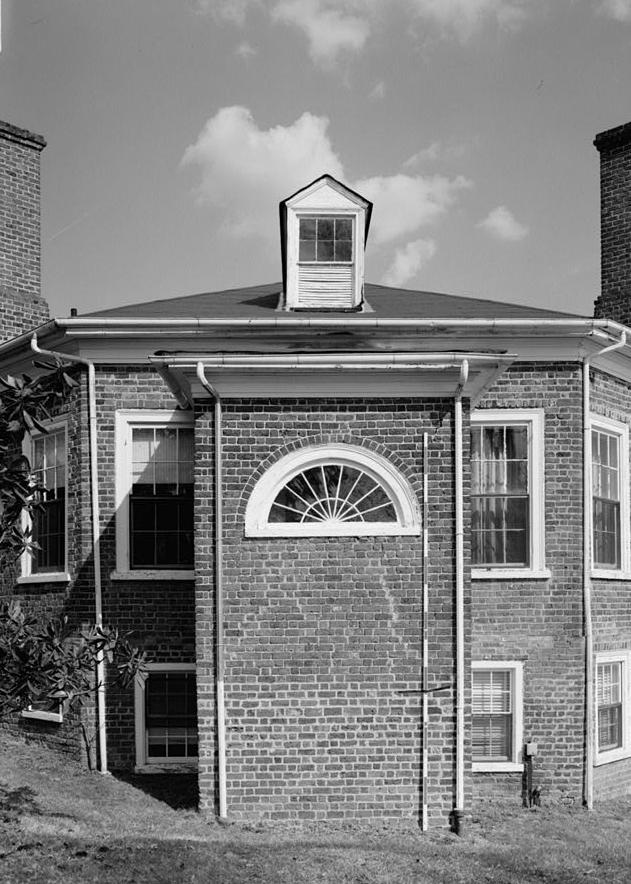 Poplar Forest - Thomas Jefferson Retreat, Forest Virginia WEST ELEVATION, DETAIL VIEW OF SIDE #5 (1986)