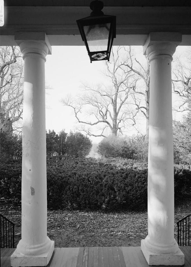 Poplar Forest - Thomas Jefferson Retreat, Forest Virginia VIEW FROM NORTH FRONT PORCH TO NORTH (1986)