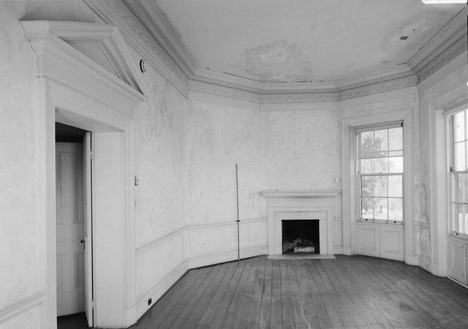 Poplar Forest - Thomas Jefferson Retreat, Forest Virginia FIRST FLOOR, SOUTH ROOM, VIEW FROM WEST (1986)