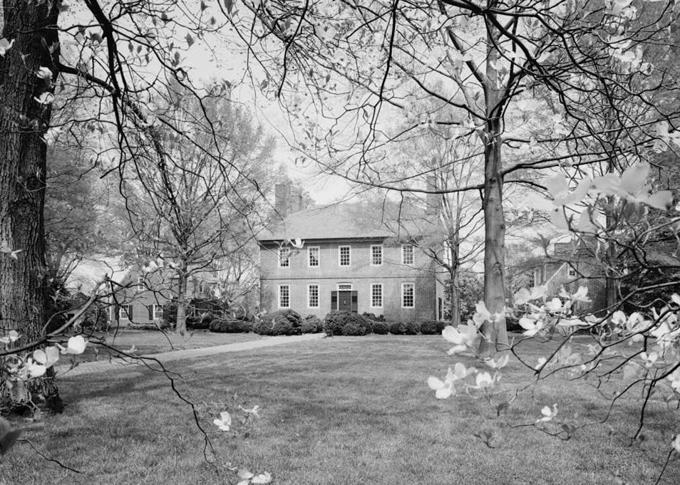 Kenmore House, Fredericksburg Virginia 1983  WEST FRONT, FROM ACROSS GROUNDS