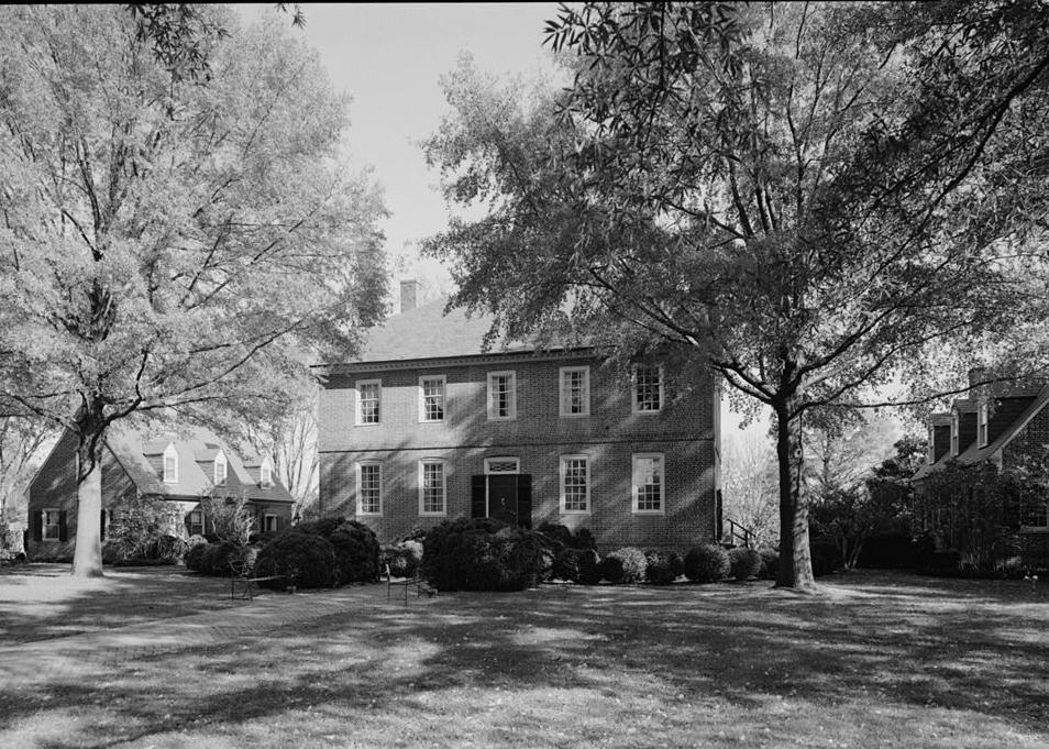 Kenmore House, Fredericksburg Virginia 1984  WEST FRONT, FROM SOUTHWEST