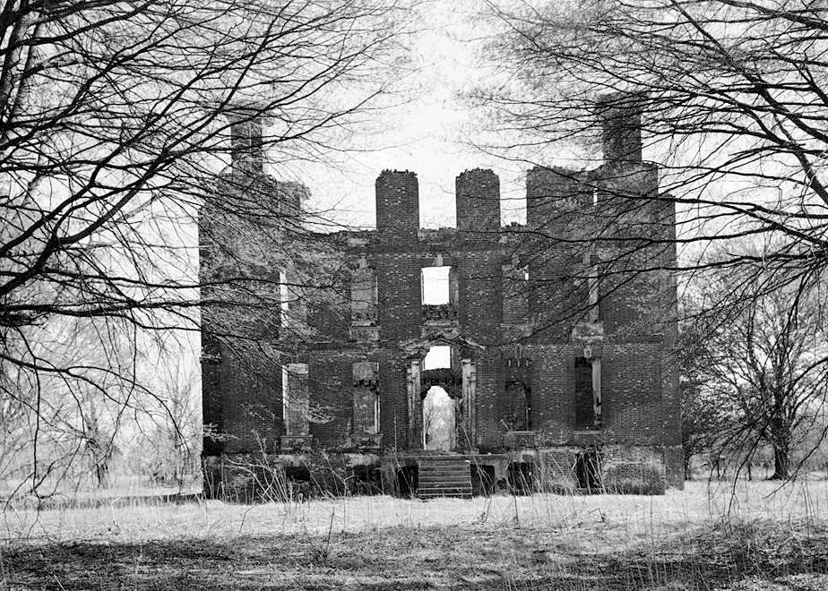 Rosewell Mansion Ruins, White Marsh Virginia VIEW FROM NORTH (front) (1937)