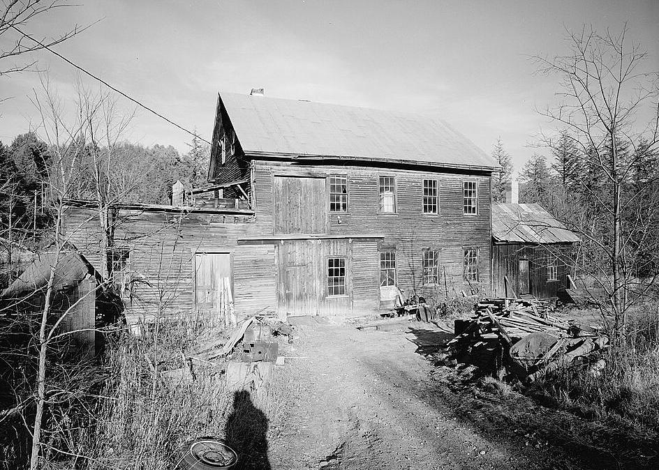 Ben Thresher's Mill, Barnet Vermont 1979 Front (southwest) elevation from road (State Aid No.1)
